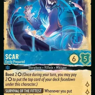Disney Lorcana: Whispers In The Well SUPER RARE Scar - Eerily Prepared #153/204