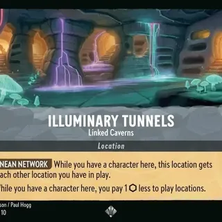 Disney Lorcana: Whispers In The Well SUPER RARE Illuminary Tunnels - Linked Caverns #202/204