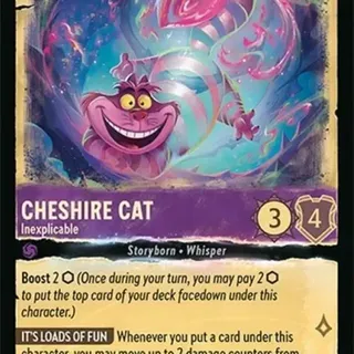 Disney Lorcana: Whispers In The Well SUPER RARE Cheshire Cat - Inexplicable #60/204
