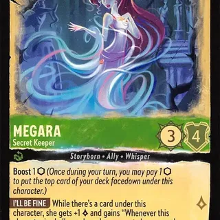 Disney Lorcana: Whispers In The Well RARE Megara - Secret Keeper #86/204