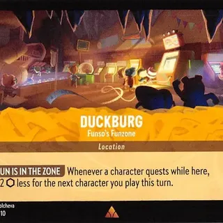 Disney Lorcana: Whispers In The Well RARE Duckburg - Funso's Funzone #34/204