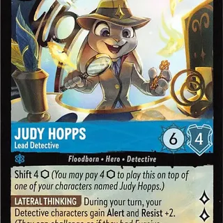 Disney Lorcana: Whispers In The Well RARE Judy Hopps - Lead Detective #150/204