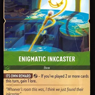 Disney Lorcana: Whispers In The Well RARE Enigmatic Inkcaster #100/204