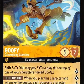 Disney Lorcana: Whispers In The Well SUPER RARE Goofy - Galumphing Gumshoe #24/204