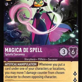 Disney Lorcana: Whispers In The Well RARE Magica De Spell - Spiteful Sorceress #52/204