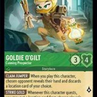 Disney Lorcana: Whispers In The Well RARE Goldie O'Gilt - Cunning Prospector #87/204