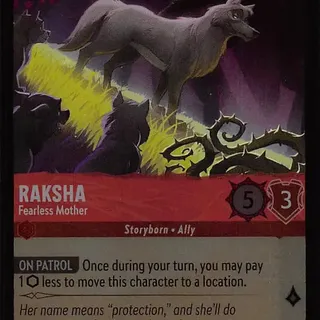 Disney Lorcana: Whispers In The Well COMMON FOIL Raksha - Fearless Mother #107/204
