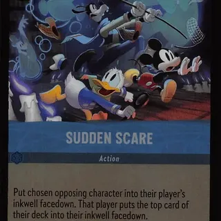 Disney Lorcana: Whispers In The Well UNCOMMON FOIL Sudden Scare #164/204
