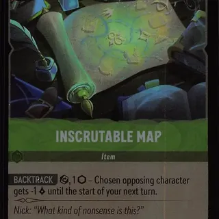 Disney Lorcana: Whispers In The Well UNCOMMON FOIL Inscrutable Map #99/204