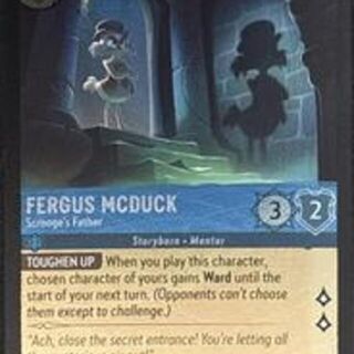 Disney Lorcana: Whispers In The Well COMMON FOIL Fergus McDuck - Scrooge's Father #144/204
