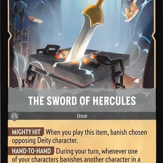 Disney Lorcana: Whispers In The Well RARE The Sword Of Hercules #200/204