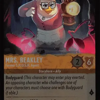 Disney Lorcana: Whispers In The Well COMMON FOIL Mrs Beakley - Former S.H.U.S.H Agent #11/204