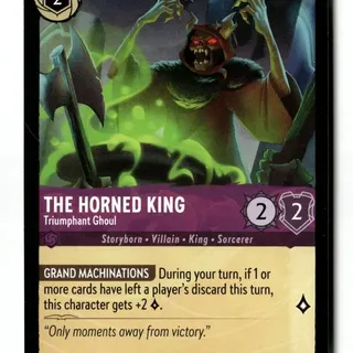 Disney Lorcana: Whispers In The Well RARE The Horned King - Triumphant Ghoul #49/204