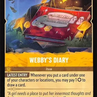 Disney Lorcana: Whispers In The Well UNCOMMON Webby's Diary #31/204