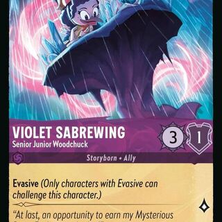 Disney Lorcana: Whispers In The Well COMMON FOIL Violet Sabrewing - Senior Junior Woodchuck #44/204