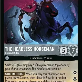 Disney Lorcana: Whispers In The Well SUPER RARE The Headless Horseman - Cursed Rider #174/204