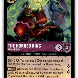 Disney Lorcana: Whispers In The Well SUPER RARE The Horned King - Wicked Ruler #36/204