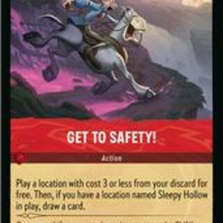 Disney Lorcana: Whispers In The Well RARE Get To Safety #130/204