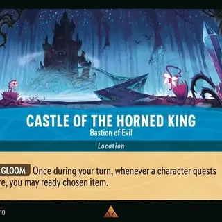 Disney Lorcana: Whispers In The Well RARE Castle Of The Horned King - Bastion Of Evil #170/204