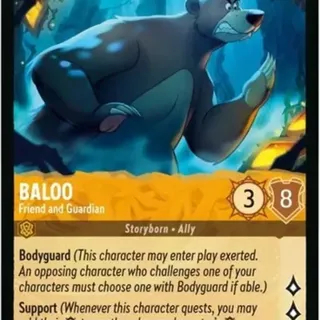 Disney Lorcana: Whispers In The Well RARE Baloo - Friend And Guardian #1/204