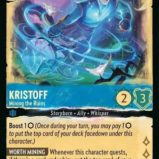 Disney Lorcana: Whispers In The Well RARE Kristoff - Mining The Ruins #159/204