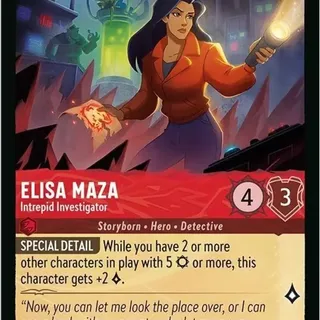 Disney Lorcana: Whispers In The Well RARE Elisa Maza - Intrepid Investigator #122/204