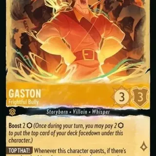 Disney Lorcana: Whispers In The Well UNCOMMON Gaston - Frightful Bully #2/204