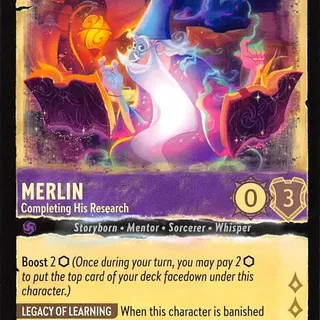 Disney Lorcana: Whispers In The Well UNCOMMON Merlin - Completing His Research #58/204