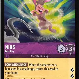 Disney Lorcana: Whispers In The Well UNCOMMON Nibs - Lost Boy #48/204