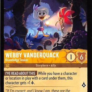 Disney Lorcana: Whispers In The Well UNCOMMON Webby Vanderquack - Knowledge Seeker #9/204