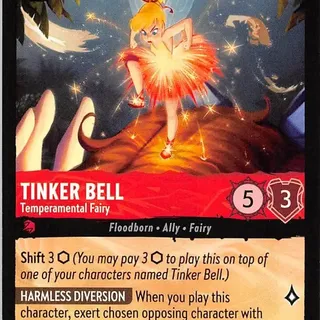 Disney Lorcana: Whispers In The Well UNCOMMON Tinker Bell - Temperamental Fairy #115/204