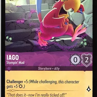 Disney Lorcana: Whispers In The Well UNCOMMON Iago - Stompin Mad #43/204