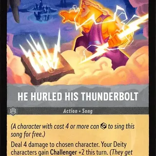Disney Lorcana: Whispers In The Well UNCOMMON He Hurled His Thunderbolt #197/204
