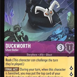Disney Lorcana: Whispers In The Well UNCOMMON Duckworth - Ghost Butler #47/204