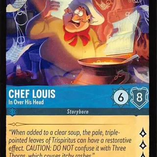 Disney Lorcana: Whispers In The Well UNCOMMON Chef Louis - In Over His Head #140/204