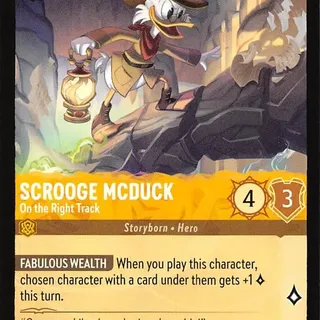 Disney Lorcana: Whispers In The Well UNCOMMON Scrooge McDuck - On The Right Track #8/204