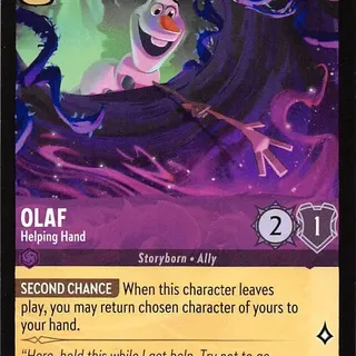 Disney Lorcana: Whispers In The Well UNCOMMON Olaf - Helping Hand #57/204