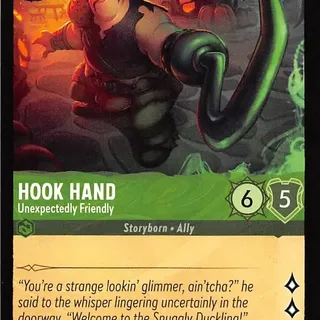 Disney Lorcana: Whispers In The Well UNCOMMON Hook Hand - Unexpectedly Friendly #78/204