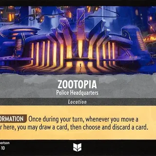 Disney Lorcana: Whispers In The Well UNCOMMON Zootopia - Police Headquarters #203/204