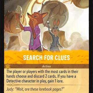 Disney Lorcana: Whispers In The Well UNCOMMON Search For Clues #26/204