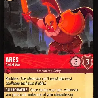 Disney Lorcana: Whispers In The Well UNCOMMON Ares - God Of War #104/204