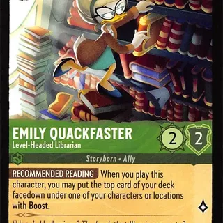 Disney Lorcana: Whispers In The Well UNCOMMON Emily Quackfaster - Level Headed Librarian #80/204