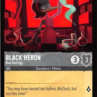 Disney Lorcana: Whispers In The Well UNCOMMON Black Heron - Real Bad Egg #182/204