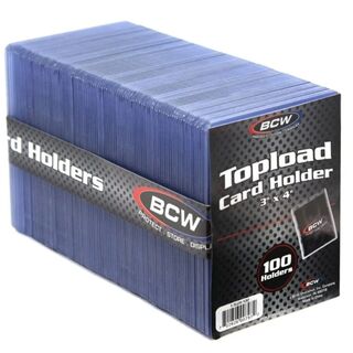 BCW 3x4 Topload Card Holder - Standard (100 CT. Pack)