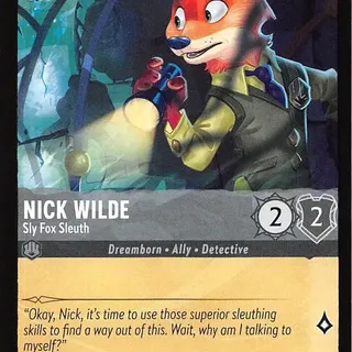 Disney Lorcana: Whispers In The Well COMMON Nick Wilde - Sly Fox Sleuth #178/204