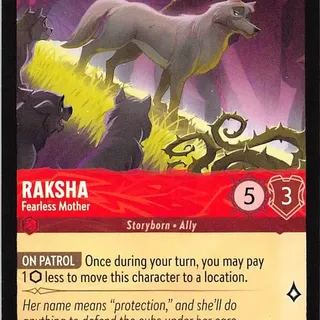 Disney Lorcana: Whispers In The Well COMMON Raksha - Fearless Mother #107/204