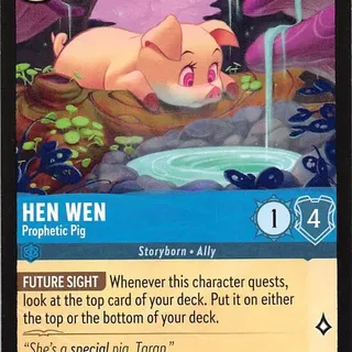 Disney Lorcana: Whispers In The Well COMMON Hen Wen - Prophetic Pig #138/204