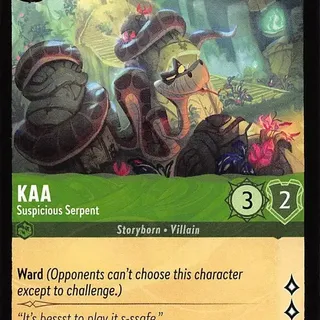 Disney Lorcana: Whispers In The Well COMMON Kaa - Suspicious Serpent #72/204