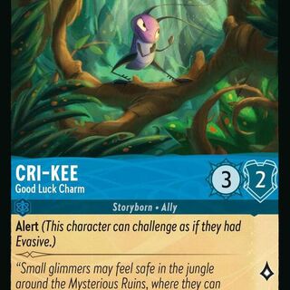 Disney Lorcana: Whispers In The Well COMMON Cri-Kee - Good Luck Charm #142/204