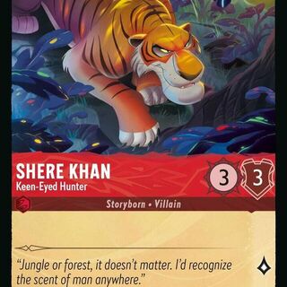 Disney Lorcana: Whispers In The Well COMMON Shere Khan - Keen Eyed Hunter #108/204